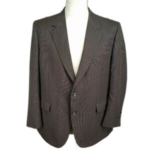 Vintage Kingsridge Blazer Sport Coat Suit Jacket two button Brown Mens 42 USA